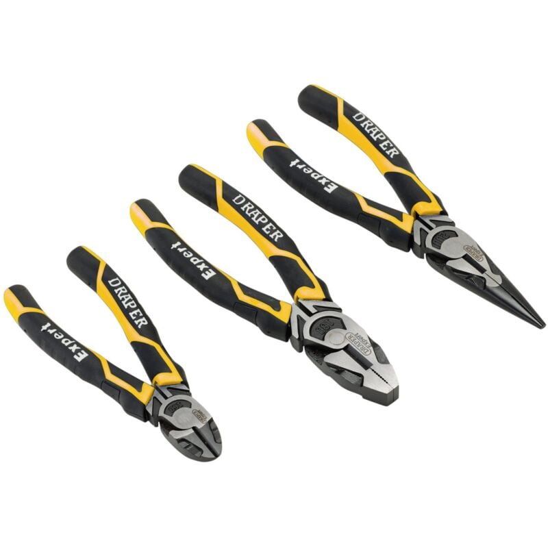 Draper 3-Piece High Leverage Hand Pliers Set in Yellow (Model 28038)