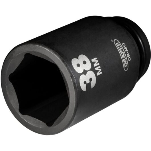 Draper 38mm Hi-Torq® Metric Deep Impact Socket for 3/4" Square Drive, 3/4-Inch Drive Deep Socket 05069