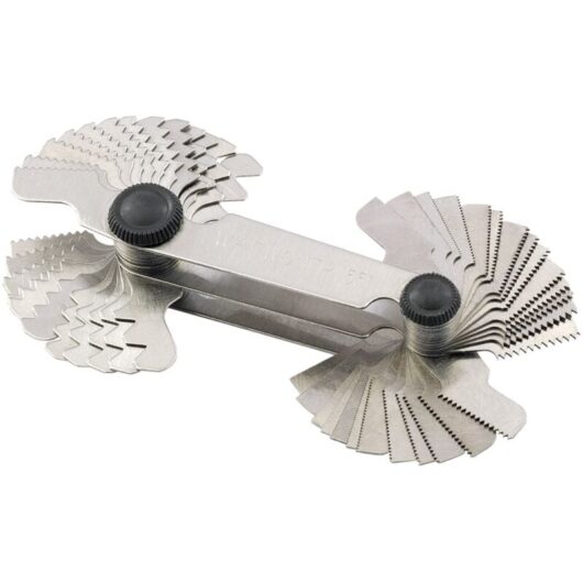 Draper 52-Blade Adjustable Screw Pitch Gauge Set (0.25-6mm and 4-62 BSW) Model 51072