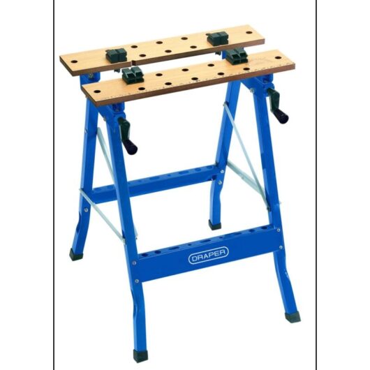 Draper 600mm Fold-Down Workbench with Sturdy Construction and Compact Storage (Model 77020)