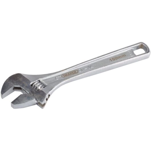 Draper 70395 Adjustable Wrench - 150mm Heavy-Duty Multi-Purpose Tool for Plumbing and Mechanical Repairs