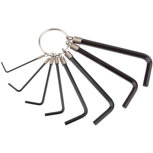 Draper 8-Piece Metric Hexagon Key Set with Ring - Model 33652