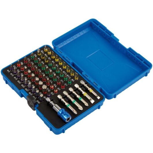 Draper Coloured Screwdriver Bit Set (60 piece) (82405)