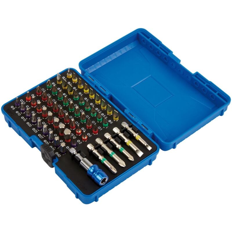Draper Coloured Screwdriver Bit Set (60 piece) (82405)