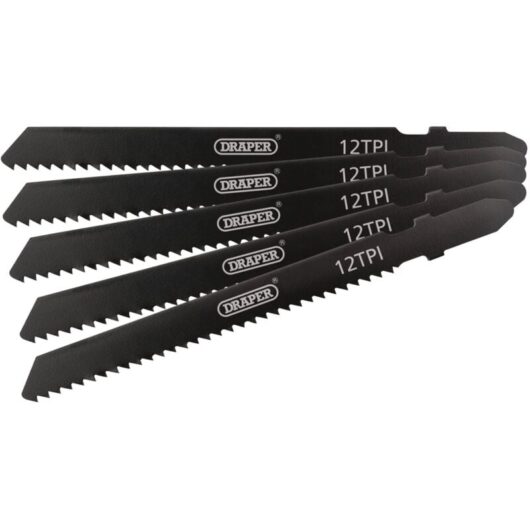 Draper DT119B 92mm Jigsaw Blade Set - 5 Pieces for Versatile Cutting Applications