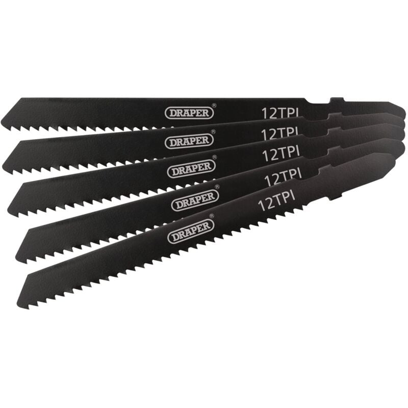 Draper DT119B 92mm Jigsaw Blade Set - 5 Pieces for Versatile Cutting Applications