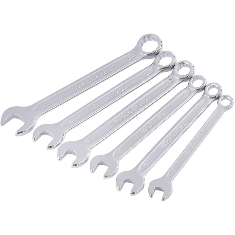 Draper Elora 5-10mm Midget Metric Combination Spanner Set (6 Pieces) - Model 04212