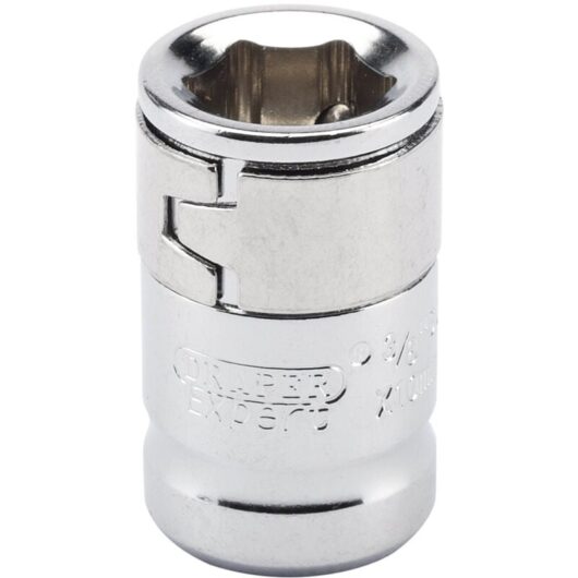 Draper Expert 3/8 Inch Square Drive Hex Bit Holder with 10mm Insert Bits - Compatible with Mechanic's Bit Sets (Model 33369)