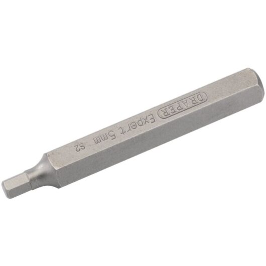 Draper Expert 5mm x 75mm Hexagonal and 10mm Hex Insert Bits - Spare Set for Mechanic's Bit Sets