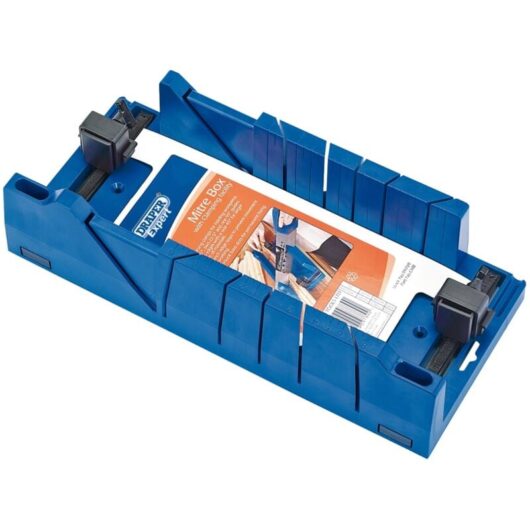 Draper Expert Clamping Mitre Box 09789 - Heavy-Duty Miter Sawing Jig with Clamping Facility, 367mm x 116mm x 70mm