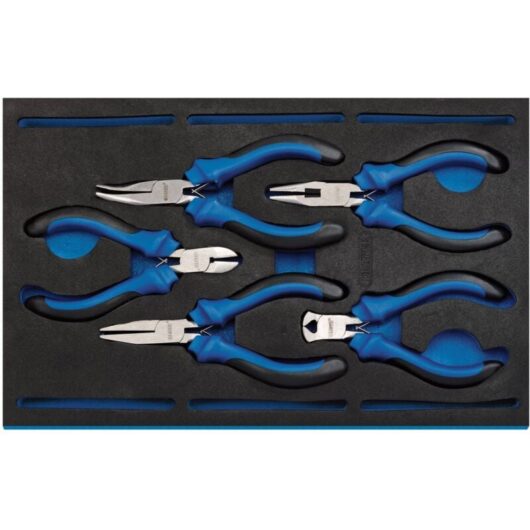 Draper Expert - Draper Precision Plier Set in 1/4 Drawer eva Insert Tray (5 Piece) (63215)