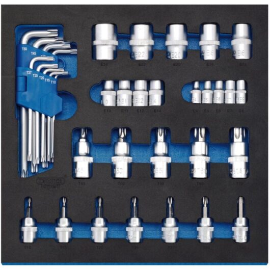 Draper Expert - Draper Screwdriver Insert Bits and Draper TX-STAR&174 Keys in 1/2 Drawer eva Insert Tray (35 Piece) (63512)