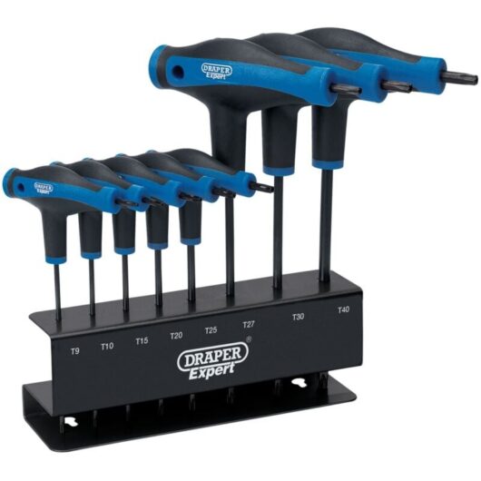 Draper Expert - Draper Soft Grip 't' Handle Draper TX-STAR&174 Key Set (8 Piece) (33872)
