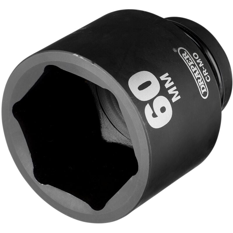 Draper Expert HI-TORQ 60mm 1" Square Drive Deep Impact Socket - 6 Point, Heavy-Duty Metric Deep Socket, Model 05157