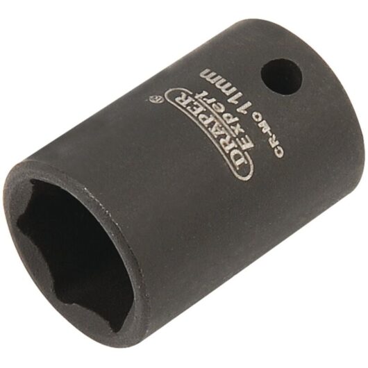 Draper Expert HI-TORQ® 11mm Metric Impact Socket for 1/4" Drive - Heavy-Duty 1/4" Square Drive Impact Socket