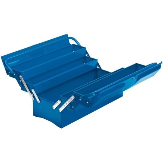 Draper Extra Long 500mm Cantilever Toolbox with Four Trays (495x295x200mm, Model 86671)