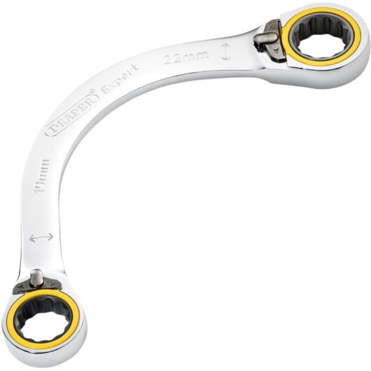 Draper HI-TORQ® 19x22mm Half Moon Ratchet Spanner with Double Ring Design (Model 03937)