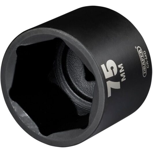 Draper HI-TORQ® 75mm (1 Inch Drive) Deep Impact Socket with Single Hex, Heavy-Duty, 1 Square Drive