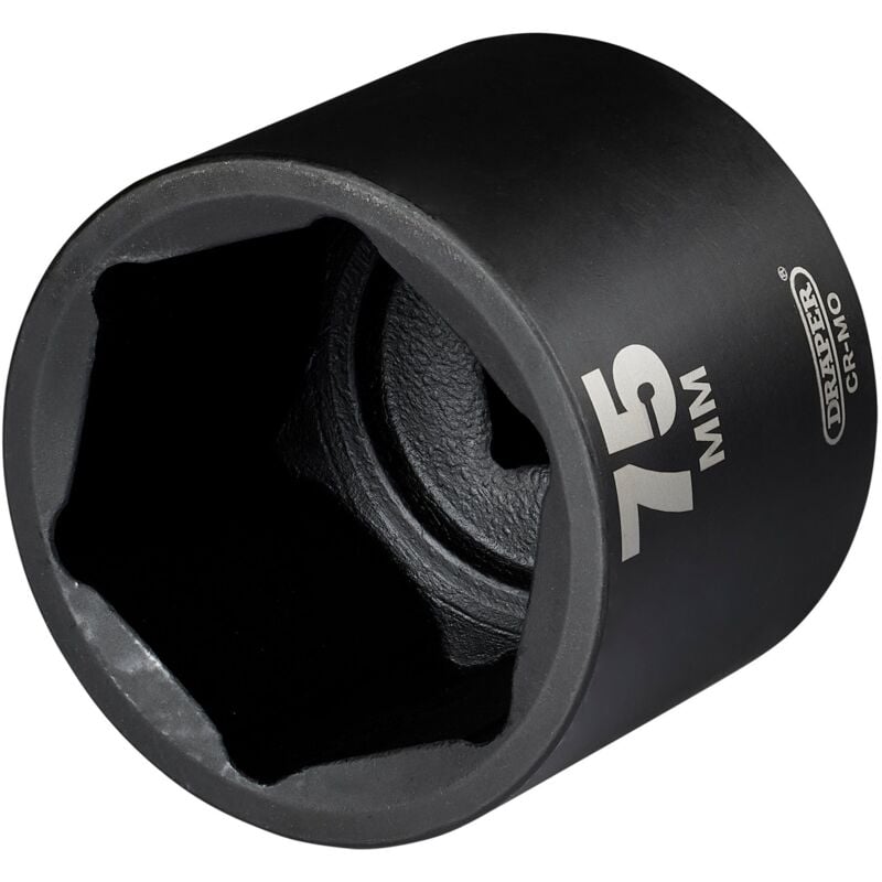 Draper HI-TORQ® 75mm (1 Inch Drive) Deep Impact Socket with Single Hex, Heavy-Duty, 1 Square Drive