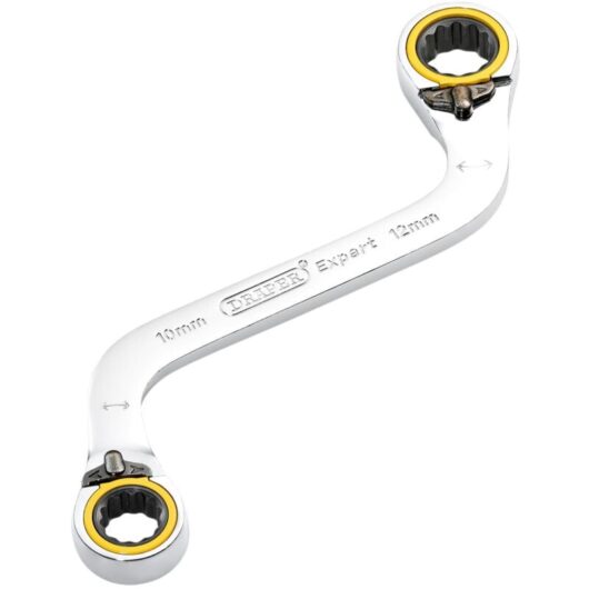 Draper Hi-Torq® 10x12mm S-Ring Double Ring Ratchet Spanner with S-Shape Design (Model 03942)