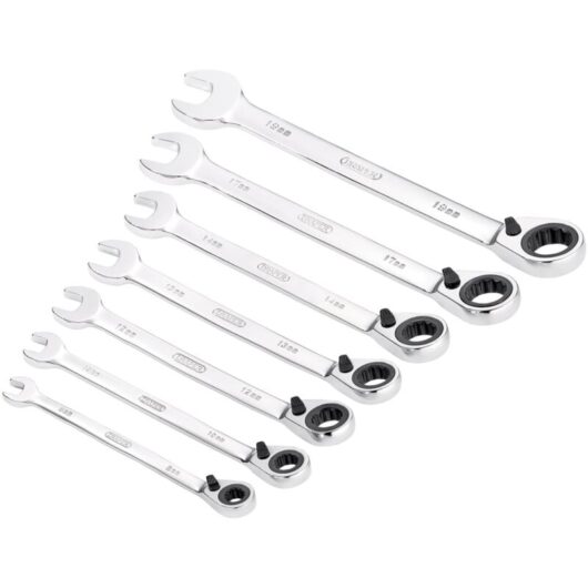 Draper - Metric Ratcheting Combination Spanner Set (7 piece) (51179)