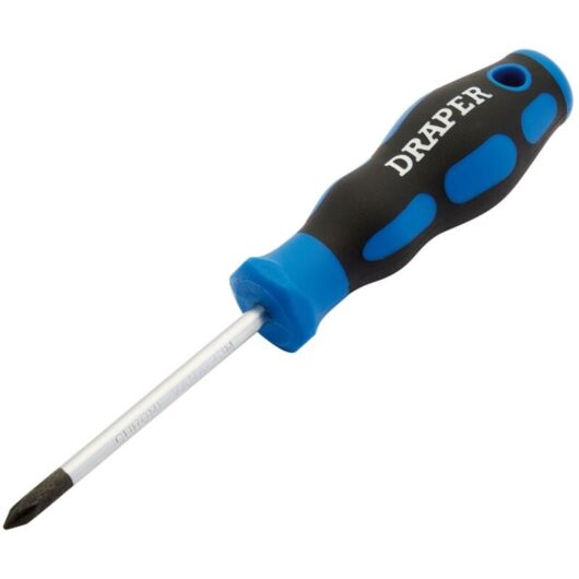 Draper - No.1 x 75mm Cross Slot Screwdriver with Soft Grip Handles (48931)