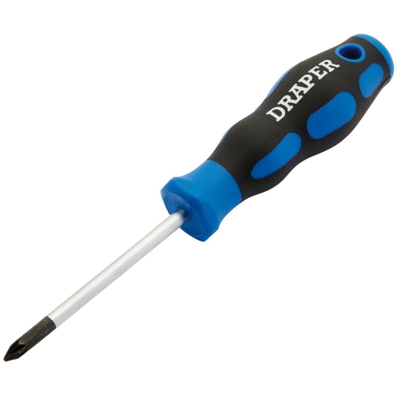 Draper - No.1 x 75mm pz Type Screwdriver with Soft Grip Handles (48926)