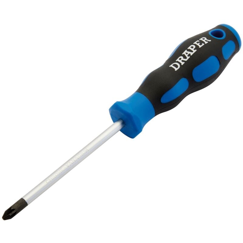 Draper - No.2 x 100mm pz Type Screwdriver with Soft Grip Handles (48928)