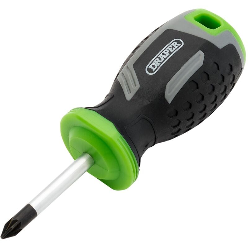 Draper PZ1X38MM Pozidriv Soft Grip Screwdriver - Precision Phillips Screwdriver for Professional and DIY Use