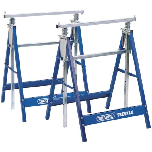 Draper - Pair of Telescopic Saw Horses or Builders Trestles (54053)