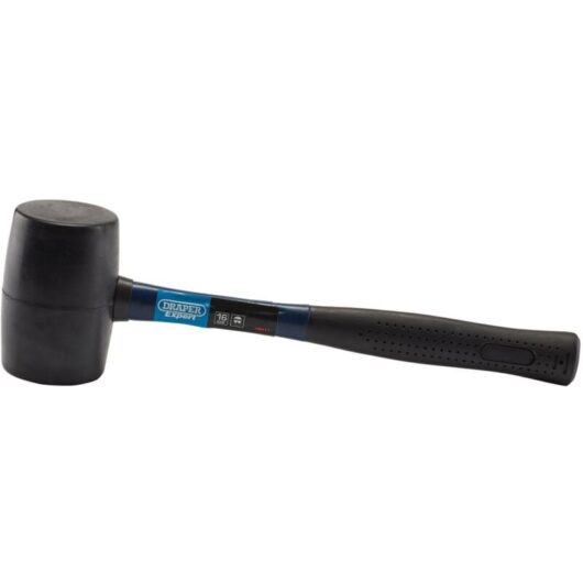 Draper Rubber Mallet with Fibreglass Shaft - 16 oz (450g) Heavy-Duty Hammer for Carpentry and Construction