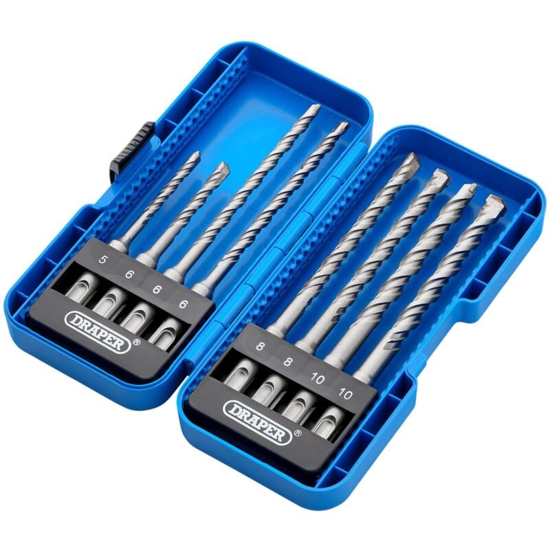Draper SDS Plus 8-Piece Drill Bit Set for Concrete and Masonry Drilling