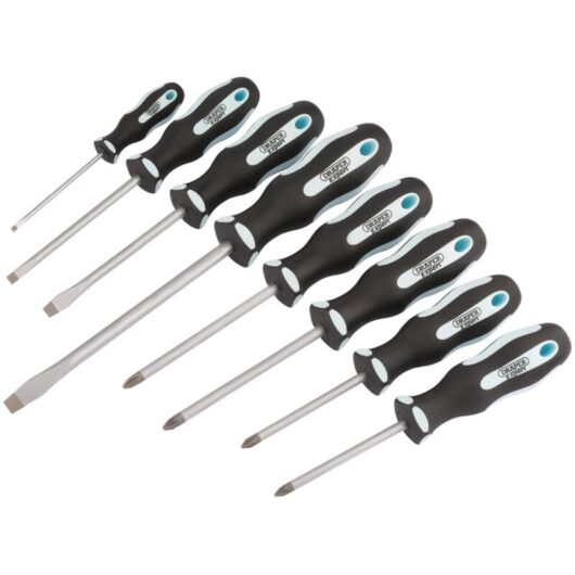 Draper Soft Grip Screwdriver Set (8 Piece) (63589)
