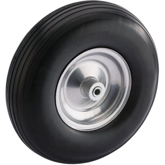Draper Solid Polyurethane Wheel for 31619 02105 65L Galvanized Wheelbarrow with 320mm Rubber Wheel