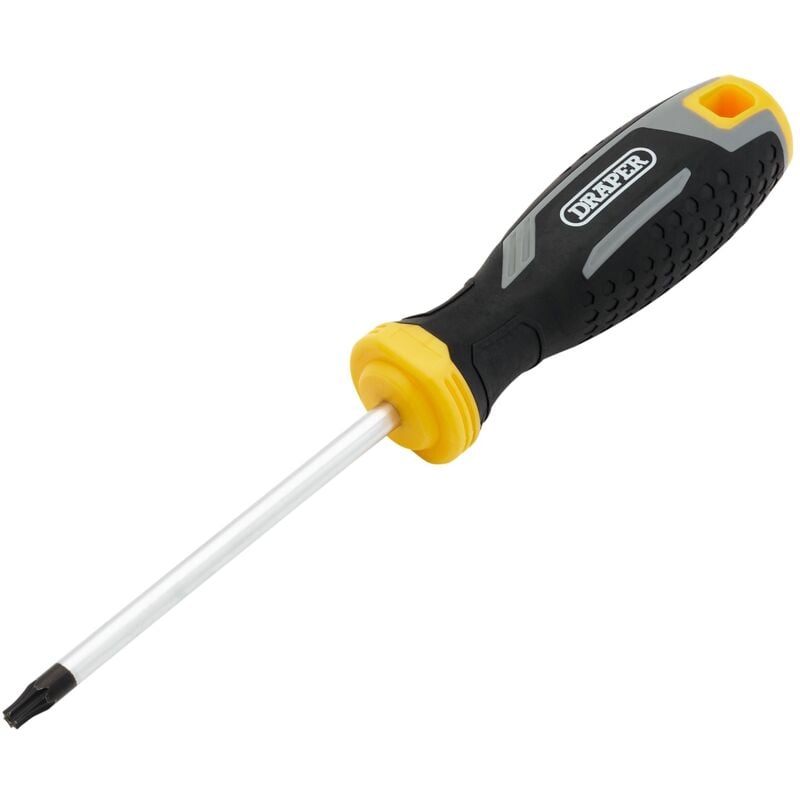 Draper T25HX 100mm Tamper-Resistant TX Soft Grip Screwdriver - Heavy-Duty, Precision, and Durable Tool for Security and Professional Use