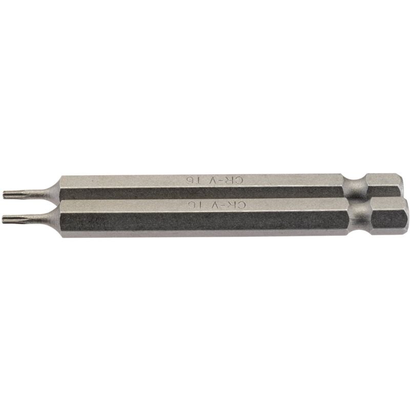 Draper - T6 1/4 Hex. TX-STAR&174 Insert Bit 75mm Long x 2 (66827)
