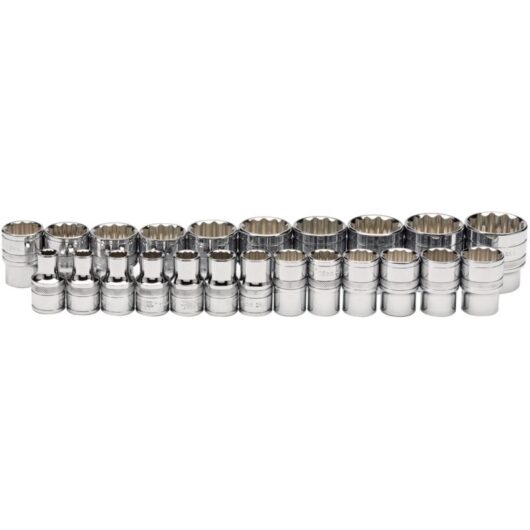 Draper Tools - Draper 1/2' Sq. Dr. Loose Metric Polished Chrome Sockets (23 piece) (34561)