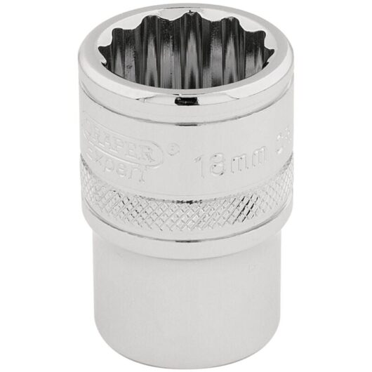 Draper Tools - Draper 1/2 Square Drive Hi-Torq&174 12 Point Socket (18mm) (33202)
