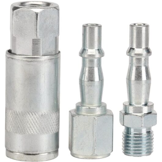 Draper Tools - Draper 1/4 bsp Air Line Coupling Set (3 Piece) (81295)