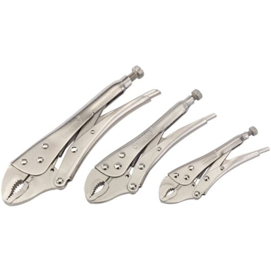 Draper Tools - Draper Curved Jaw Self Grip Pliers Set (3 Piece) (14040)