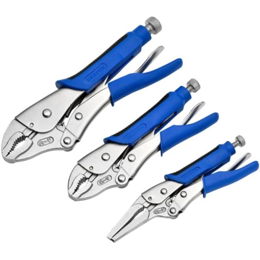 Draper Tools - Draper Soft Grip Self Grip Pliers Set (3 Piece) (88293)