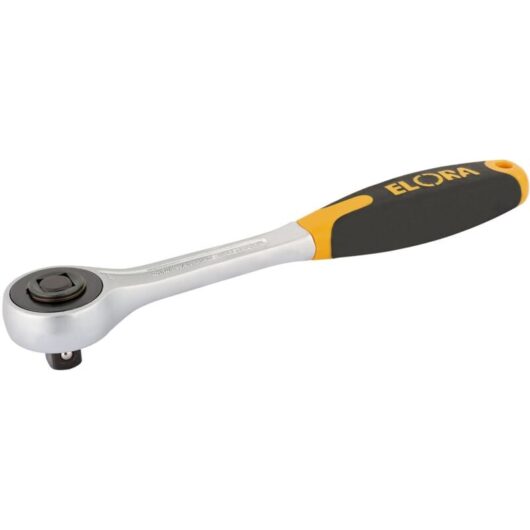 Elora - 200mm 1/2' Square Drive Push Through Soft Grip Reversible Ratchet (25408)