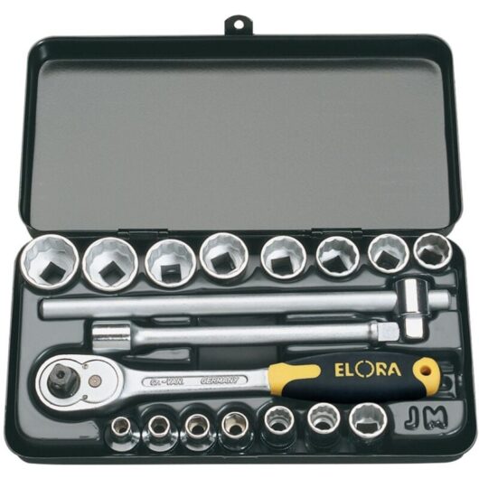Elora - 3/8' Square Drive Metric Socket Set (18 Piece) (25932)