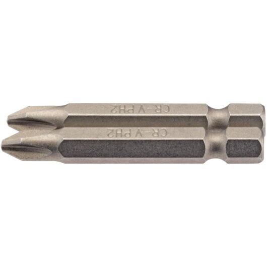 No.2 1/4 Hex. Cross Slot Insert Bit 50mm Long x 2 (64237) - Draper