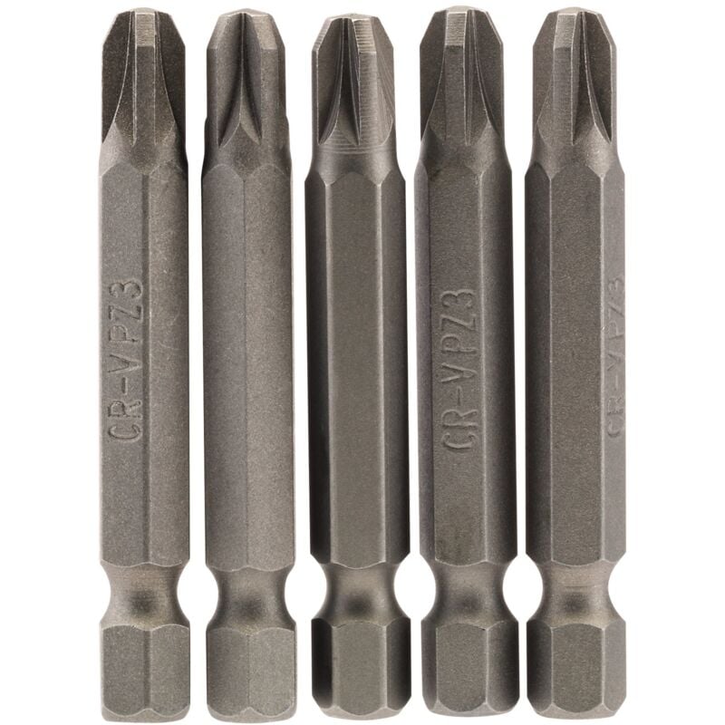 No.3 1/4 Hex. pz Type Insert Bit 50mm Long x 5 (64286) - Draper