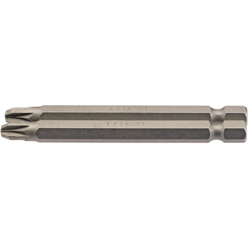 No.3 1/4 Hex. pz Type Insert Bit 75mm Long x 2 (64313) - Draper