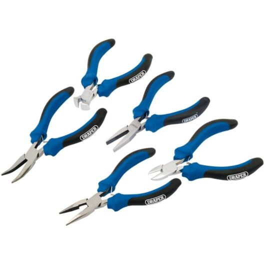 Soft Grip Mini Pliers Set (5 Piece) (12544) - Draper