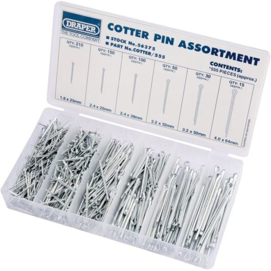 Split Pin Assortment (555 Piece) (56375) - Draper