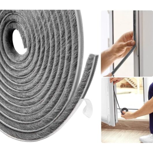 Tinor - Window Seal Insulation, Cold Insulating Door Draught Excluder, Entrance Door Seal, 10 m (l) x 9 mm (w) x 5 mm (t) ideal for insulation