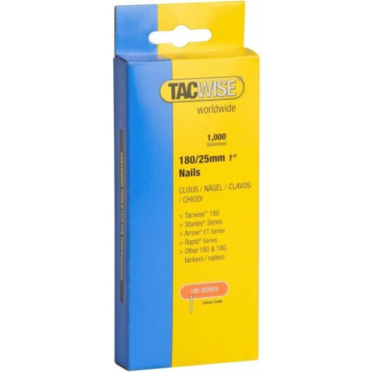 180 18 Gauge 25mm Nails Pack 1000 TAC0361